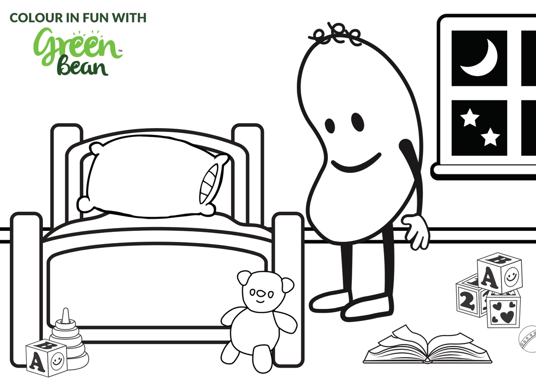 Green Bean's Bedtime Colour Fun