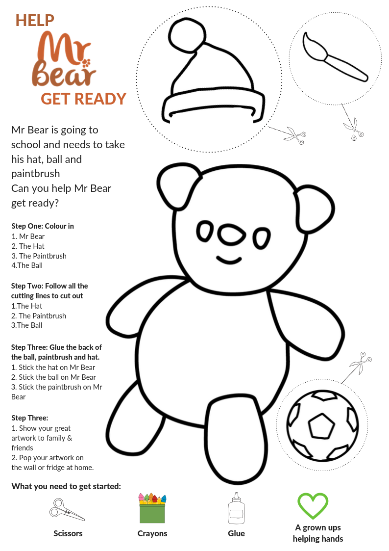 Mr Bear, downloadable resource for children